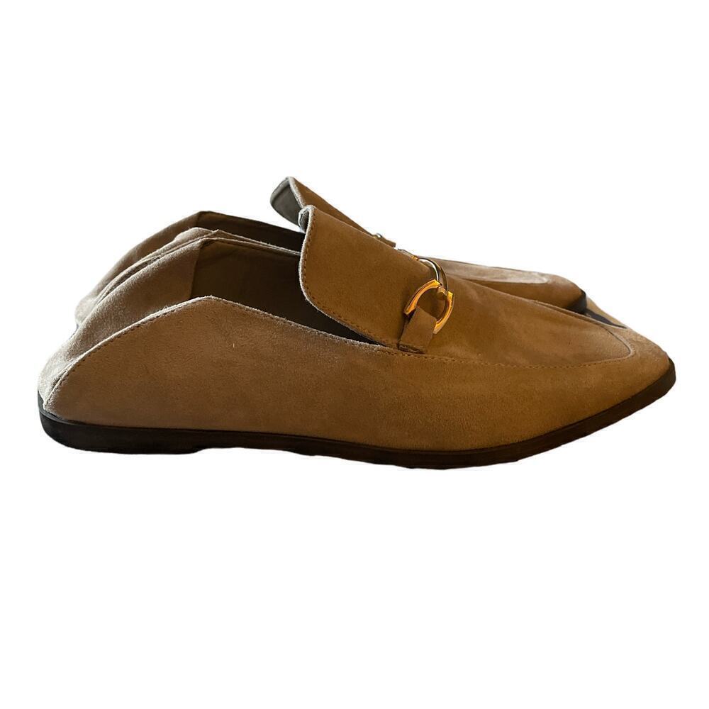 Vintage Havana Beige Faux Suede Loafers - Women's Size 9